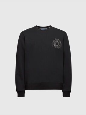 Psycho Bunny Kids Melbourne Crewneck Pullover Sweatshirt Size 4/XXS in Black